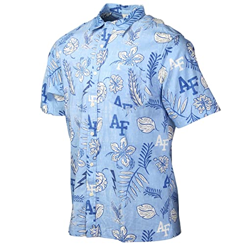 Wes and Willy Mens College Sports Fan Shirt Hawaiian-Vintage Floral Short Sleeve Button Down (Maryland Terrapins, X-Large) Red
