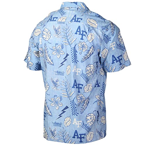 Wes and Willy Mens College Sports Fan Shirt Hawaiian-Vintage Floral Short Sleeve Button Down (Maryland Terrapins, X-Large) Red