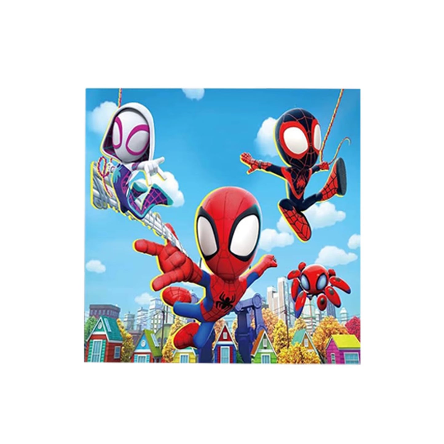 Spidey and His Amazing Friends Birthday Party Supplies, Banner,Plates, Napkins and Tablecover for Party Decorations
