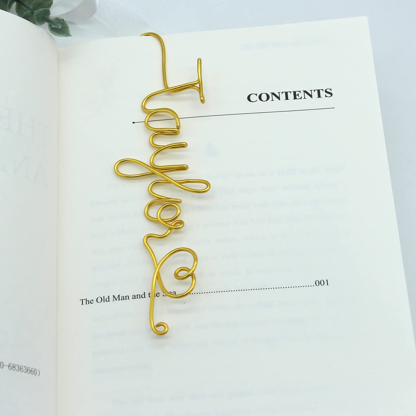 Personalized Wire Name Bookmark Custom Bookmark Unique Name Gift with Heart Ideal Gift For Bookworm and Book Lover Teacher Father Husband Gift Anniversary Booklovers