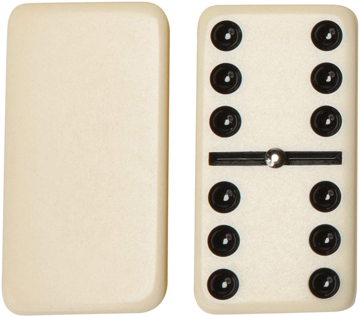 WE Games Personalized Double 6 Domino Set with Spinners in Vinyl Case, Dominoes Set for Adults, Customized Gifts