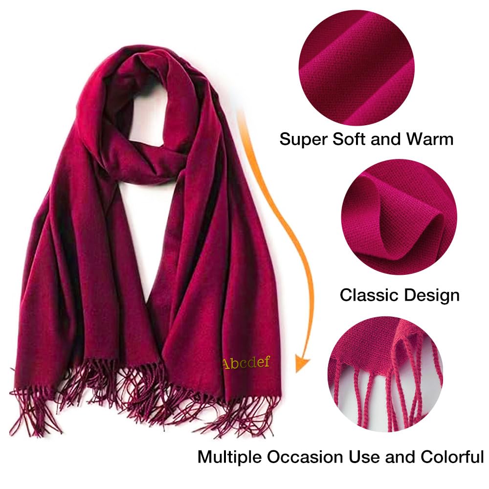 callie Personalized Winter Scarf for Men/Women with Custom Embroidered Birth Flower and Name, Soft Warm Scarf, 8 Colors for Choose, Birthday Gifts Christmas Gifts