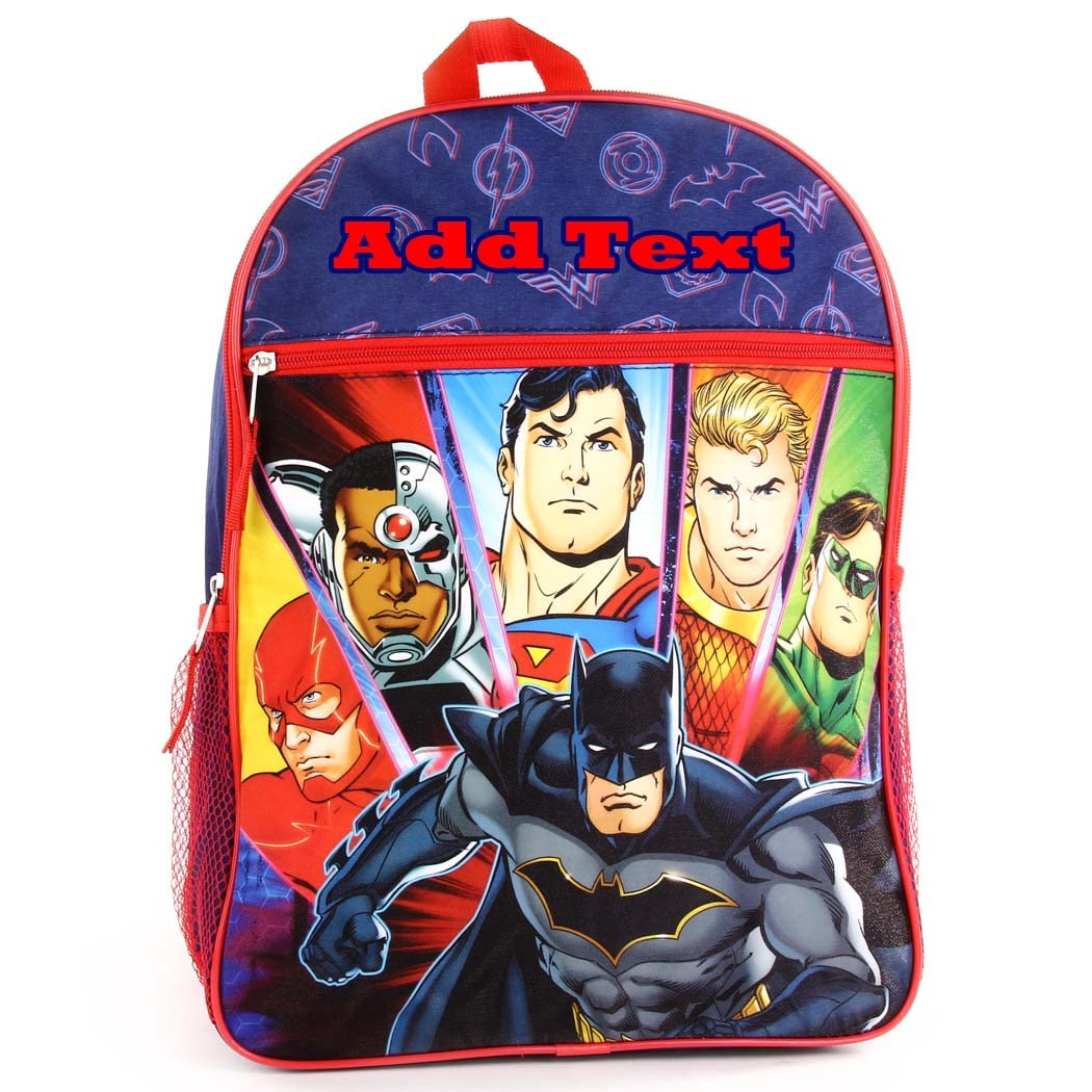 KishKesh Personalization Personalized 16 Inch License School Backpack - DC Justice League