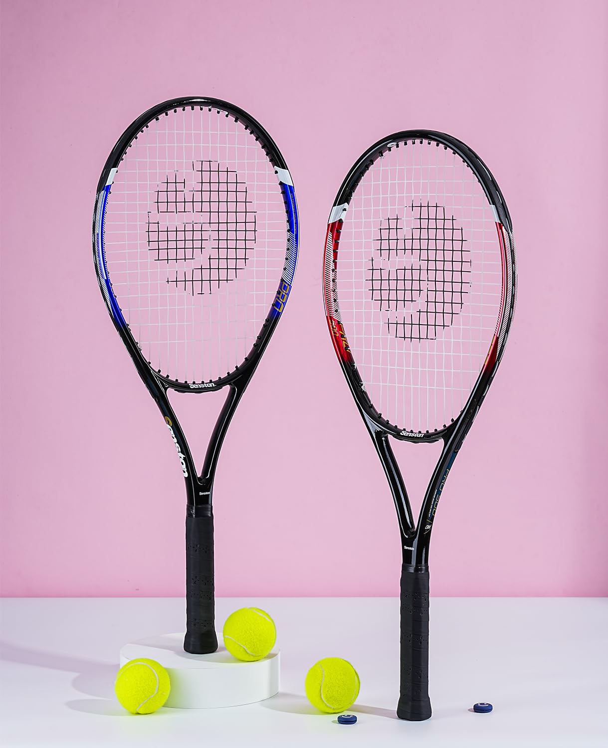 Senston Tennis Rackets for Adults 27 inch Tennis Racquets - 2 Player Tennis Set with 2 Grips, 2 Vibration Dampers