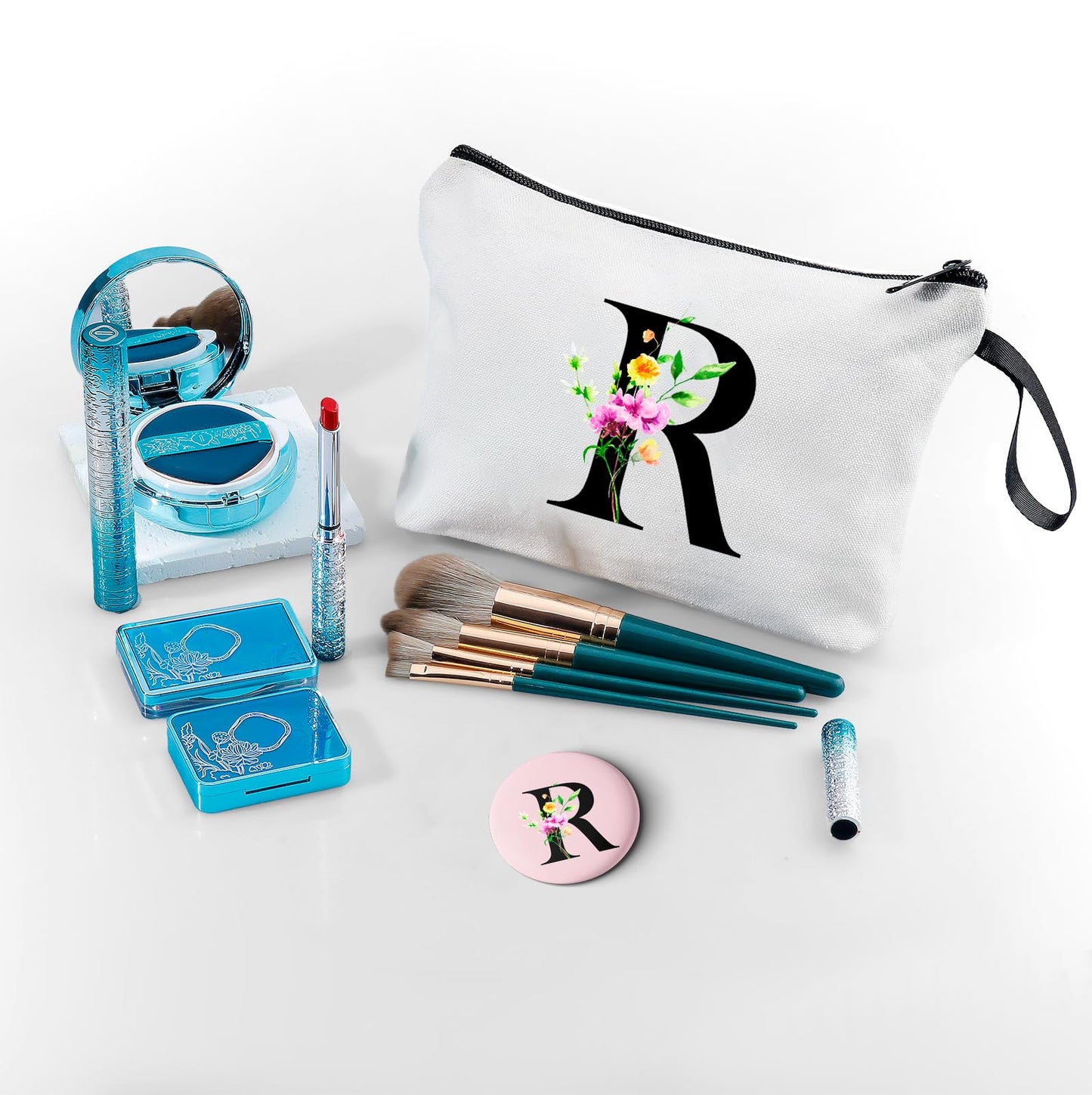 SEAMOON Bridesmaid Proposal Gifts,Women Gifts for Birthday,Unique Gifts for Women,Bridal Gifts for Bride, Makeup Bag with Mirror,Personalized Gifts,Christmas Gifts,R