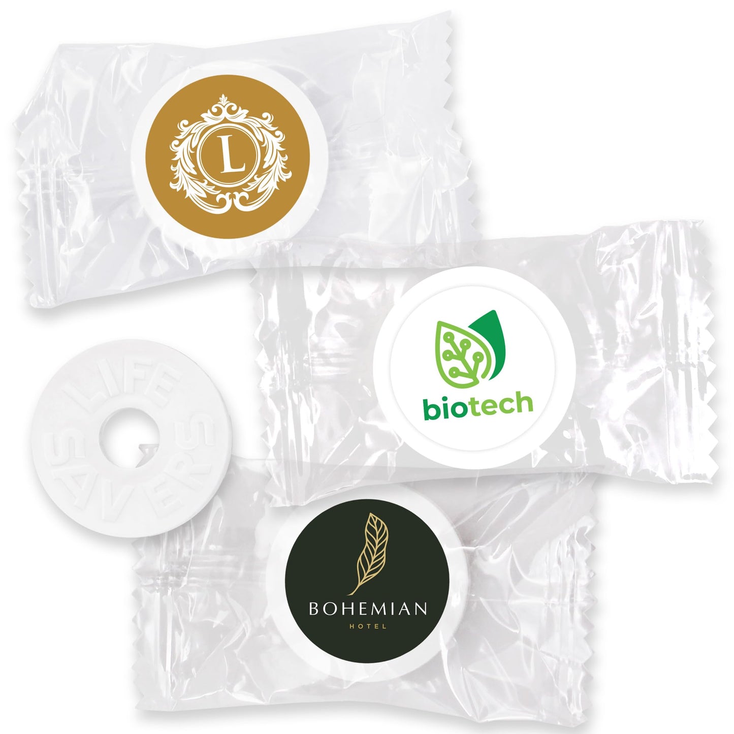 Promotional Life Savers Mints, Custom Life Savers Mints - 100 Quantity - FULLY Assembled Promotional Product/Bulk with Your Logo/Customized