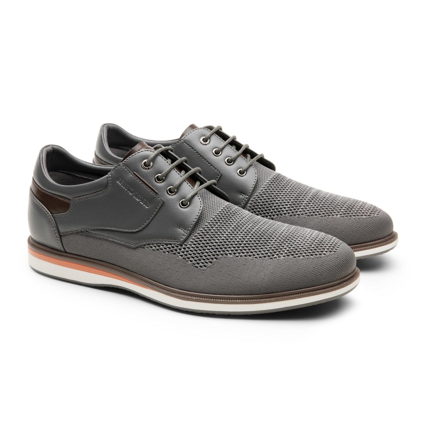 Bruno Marc Men's Mesh Casual Dress Shoes Breathable Oxfords Sneakers LG19008M-2,Size 11,Grey-2,SBOX2409M