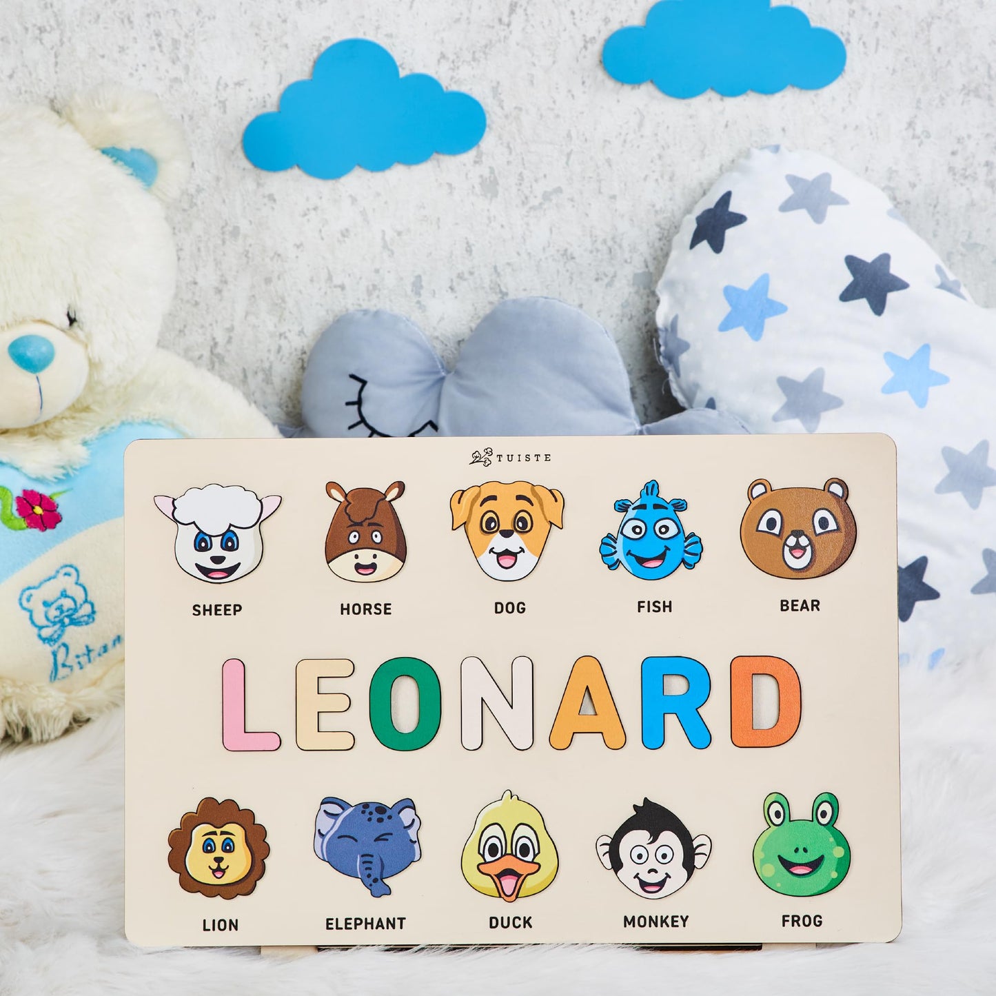 Personalized Name Puzzle for Toddlers 1-3, Customized Baby Girl Gift, Custom Baby Boy Gift, Montessori Wooden Name Puzzle for Kids, Custom Baby Stuff, Baby Nursery Room Decor
