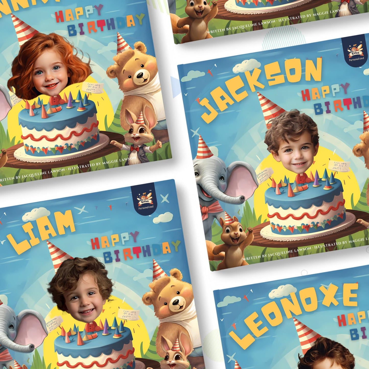 Personalized Children Story Books - Happy Birthday Forest - Customized Name & Photo - Baby Gifts - Children Bedtime Story - Elfink (Soft Cover)