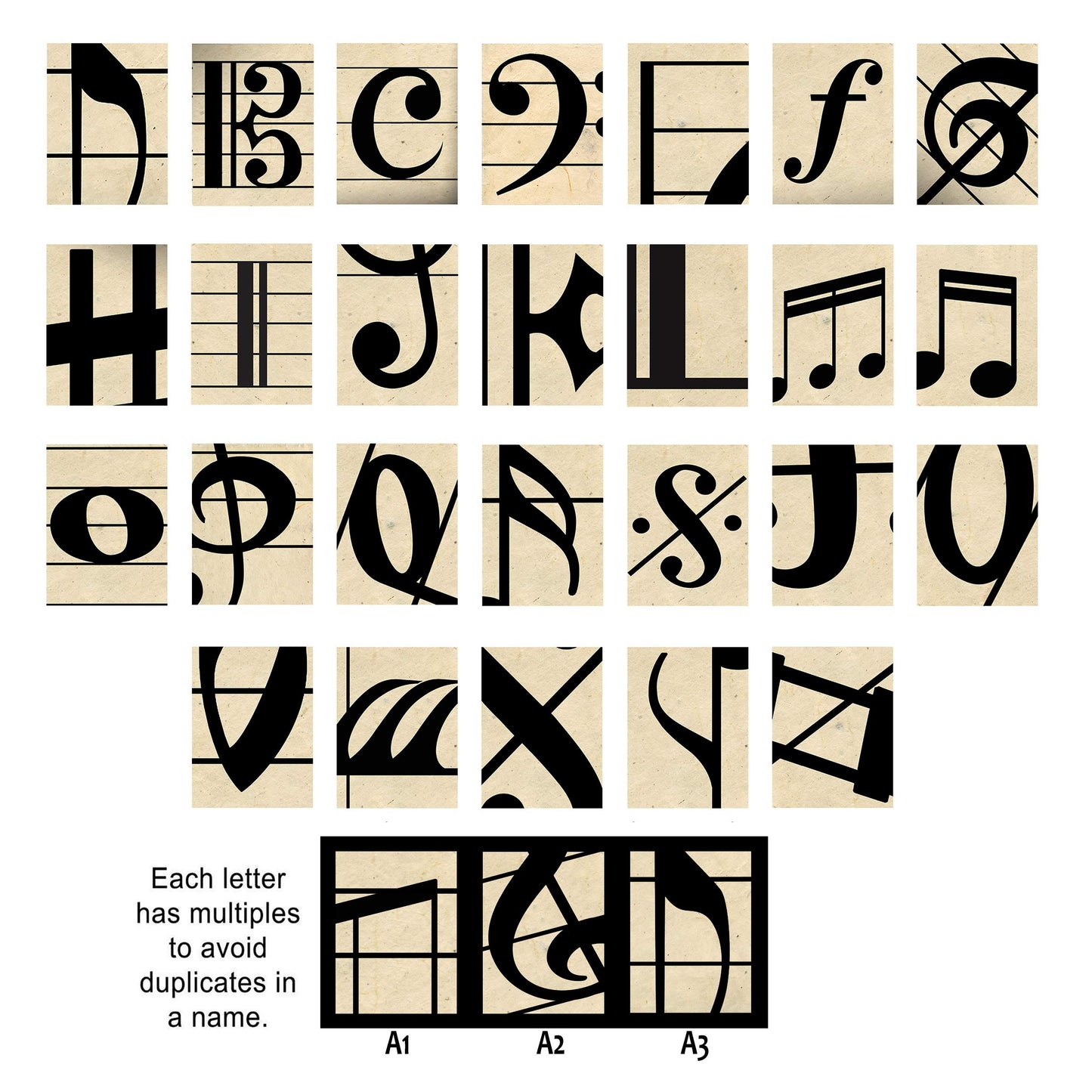 Personal-Prints MUSIC Personalized Name Art Décor or Gift for the Musician or Music Teacher |Customized Piano or Any Instrument Wall Art Gift (6"x18" Stretched Canvas)