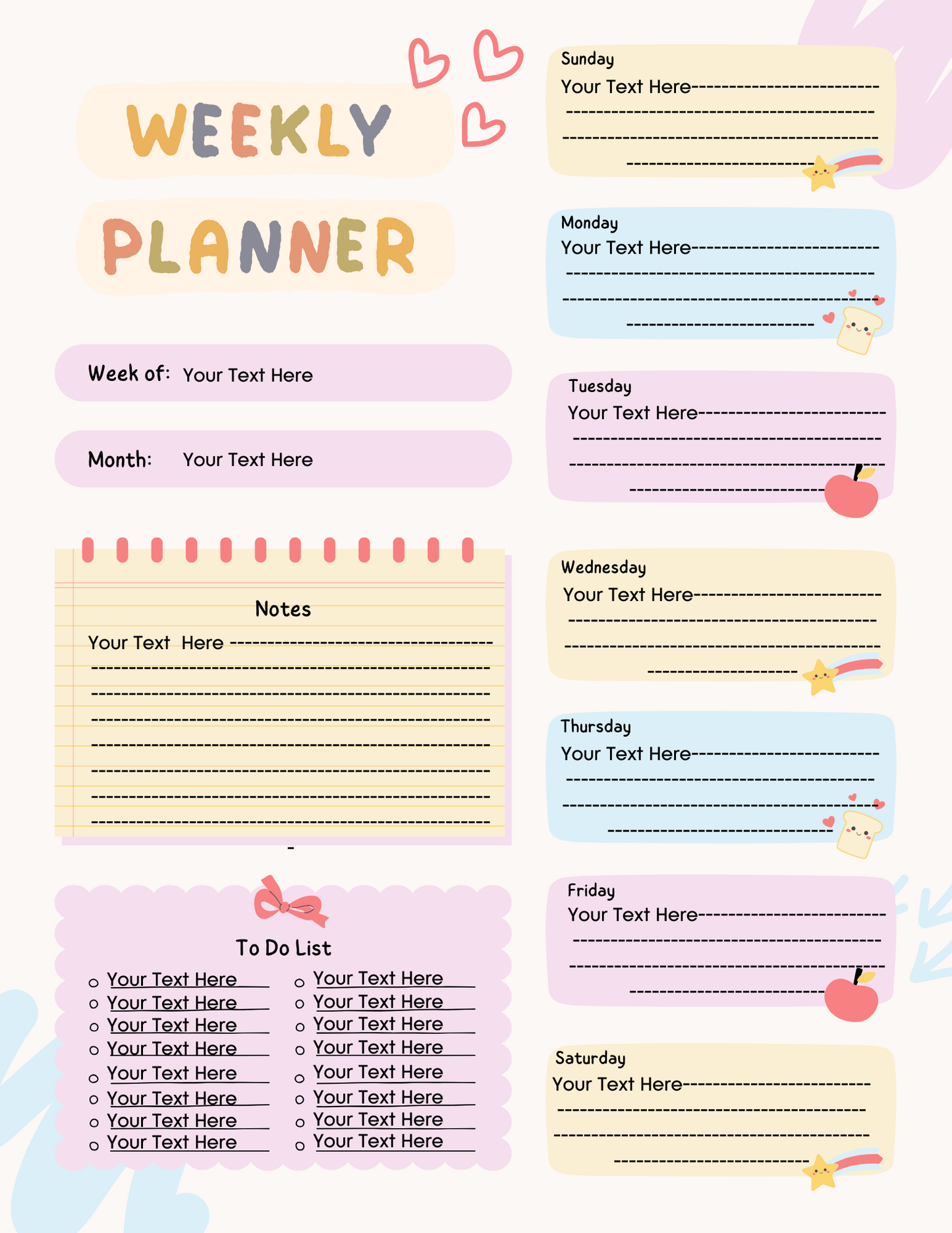 Ultimate Weekly Planner Template - Boost Your Productivity