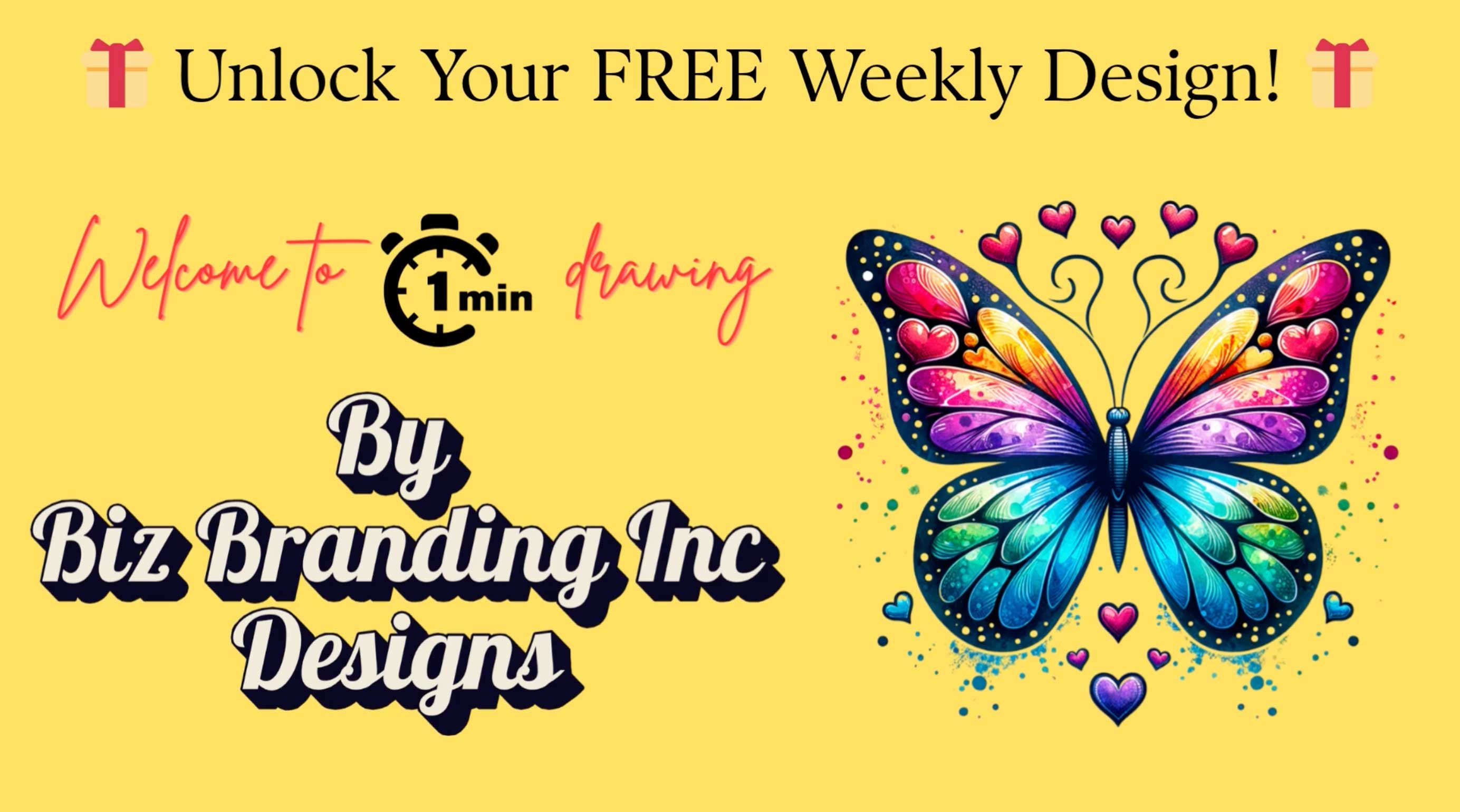 Embrace the Beauty: Get Your FREE Butterfly Design from Biz Branding Inc. Designs!
