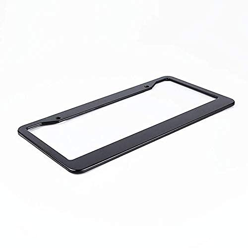 Custom Personalized License Plate Frame,Your Own Text Plate Frames for Cars, Customized Design Metal License Plate Holder, Customize Funny Metal Car Accessories License Plate Holder Chrome 2 Holes