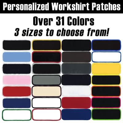 Name Patches Uniform or Work Shirt, Personalized, Embroidered New Styles New Fonts. Multiple Sizes to Choose from.