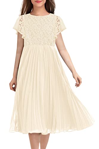 HOSIKA Flower Girl Dress Long Sleeves Vintage Floral Lace Formal A-line Dresses Black 8 Years