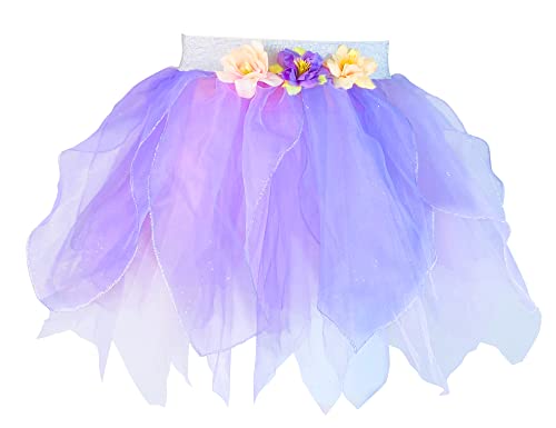 DJDLPARTY Girls Fairy Costume Set with Butterfly Wings Tutu Wand and Halo Headband (light purple, 3-6 Years old)