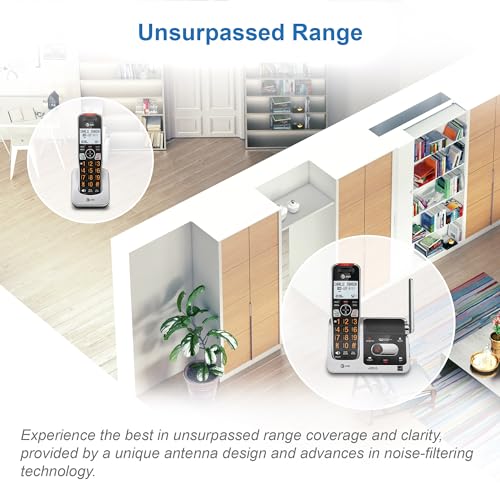 AT&T BL102-4 DECT 6.0 4-Handset Cordless Phone for Home with Answering Machine, Call Blocking, Caller ID Announcer, Audio Assist, Intercom, and Unsurpassed Range, Silver/Black