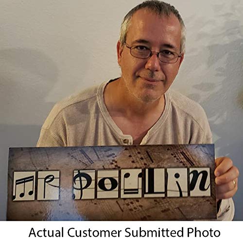 Personal-Prints MUSIC Personalized Name Art Décor or Gift for the Musician or Music Teacher |Customized Piano or Any Instrument Wall Art Gift (6"x18" Stretched Canvas)