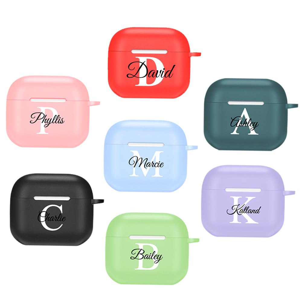 Custom Name AirPods Case for Apple AirPod 4(2024),DIY TPU Soft Personalized Text Gift Shock Absorption AirPod 4(2024) Case Cover (Airpods 4 case)