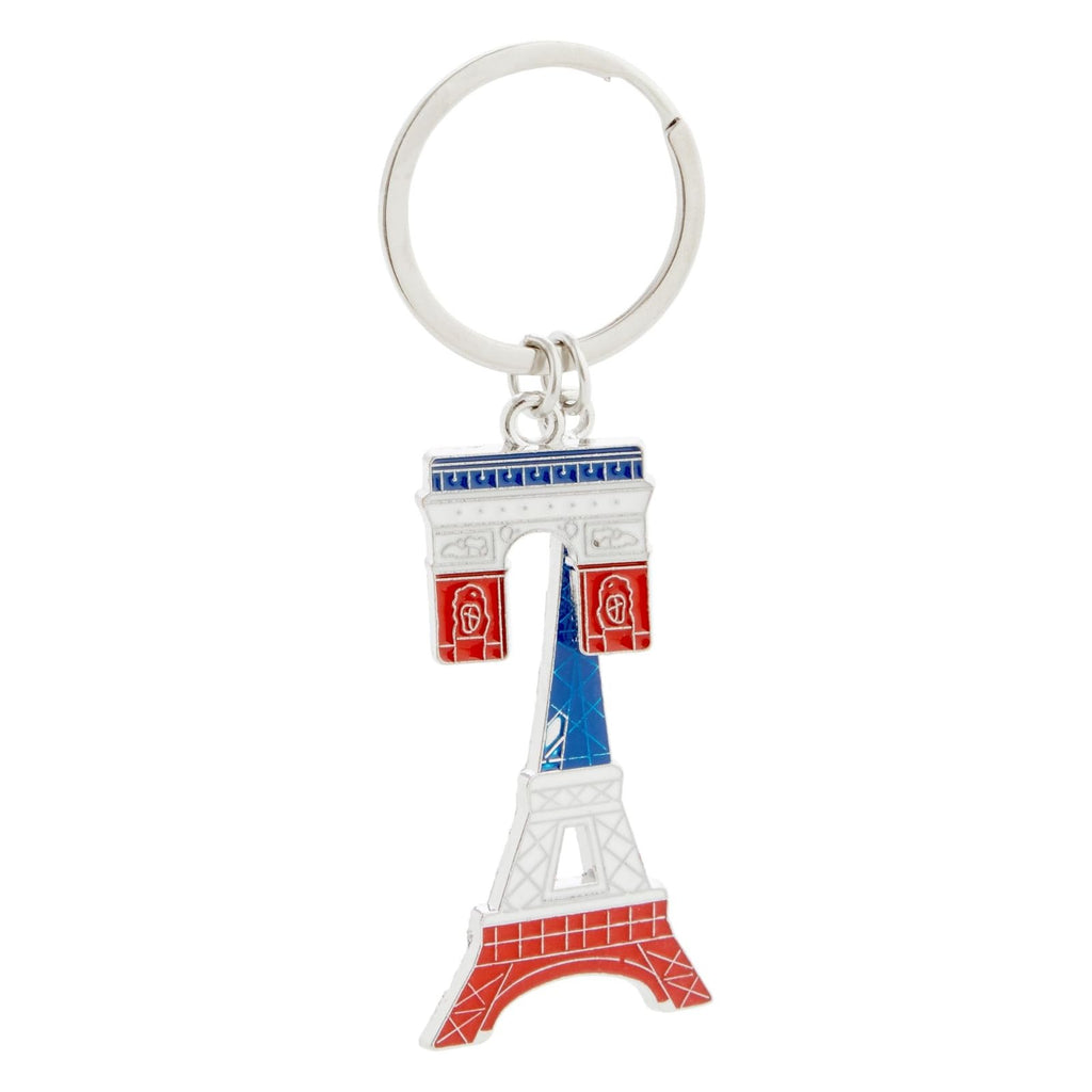 Juvale 6 Pack Paris Keychain, France Souvenir Gift, Eiffel Tower, French Flag, and Arc de Triomphe Metal Key Rings, Ideal Paris Souvenirs from France, Silver/Bronze