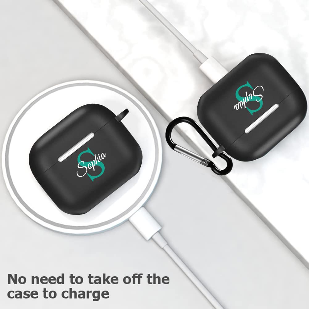 Custom Name AirPods Case for Apple AirPod 4(2024),DIY TPU Soft Personalized Text Gift Shock Absorption AirPod 4(2024) Case Cover (Airpods 4 case)