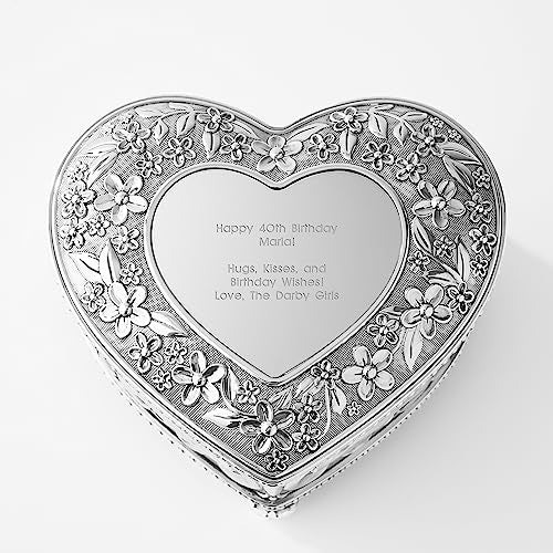 THINGS REMEMBERED ENGRAVED Flourish Musical Heart Keepsake Box for Mom (Free Customization)