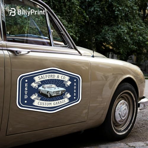 BillyPrint Die Cut Reflective Custom Car Magnet for Business | Personalized Logo, Text, and Image Magnetic Signs for Vehicles | Effective Advertising Signs | Various Size&Shape | Weather-Resistant