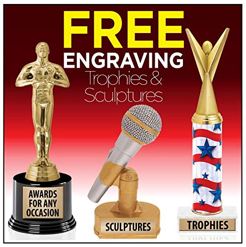 Crown Awards Gold Cup Trophies with Custom Engraving, 7.25" Personalized Gold Swirl Cup Achievement Trophy On Deluxe Round Base 1 Pack
