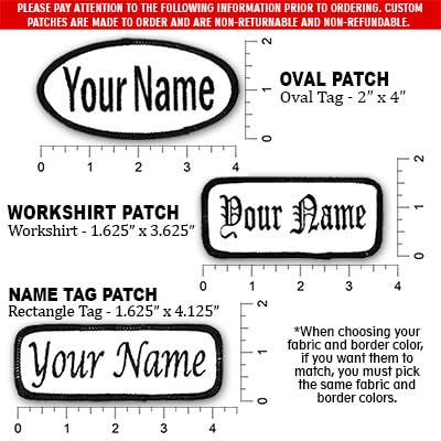 Name Patches Uniform or Work Shirt, Personalized, Embroidered New Styles New Fonts. Multiple Sizes to Choose from.