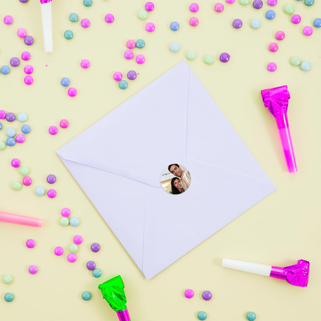 Photo Personalized Chocolate Drop Labels, Fits Kisses, Wedding Bridal Shower, 216-Pack - Custom Made Any Image