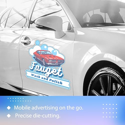 BillyPrint Die Cut Reflective Custom Car Magnet for Business | Personalized Logo, Text, and Image Magnetic Signs for Vehicles | Effective Advertising Signs | Various Size&Shape | Weather-Resistant