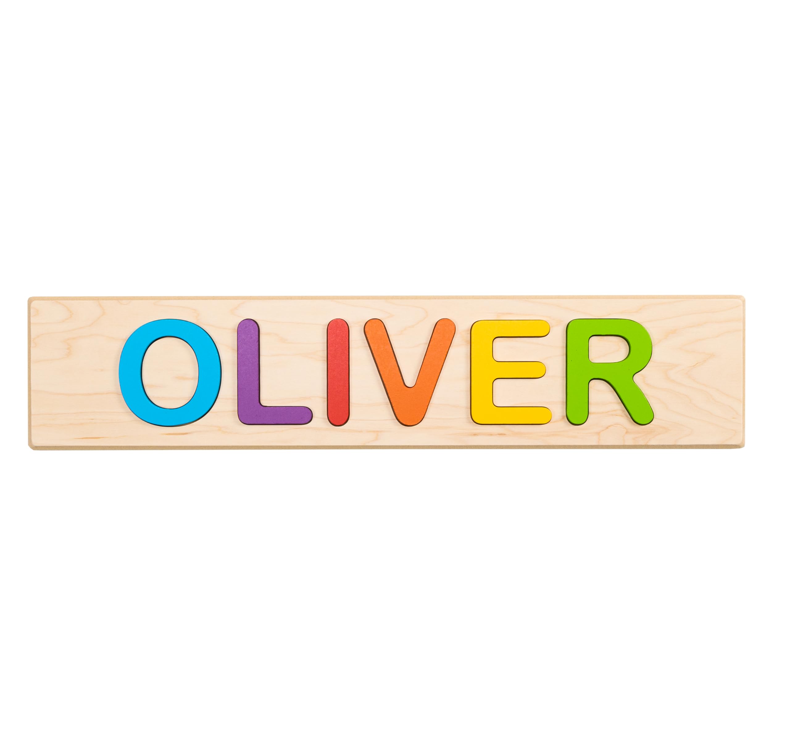 Fat Brain Toys Wooden Personalized Name Puzzles for Toddlers 1-3+, Custom Puzzles, Flat Rate up to 9 Letters