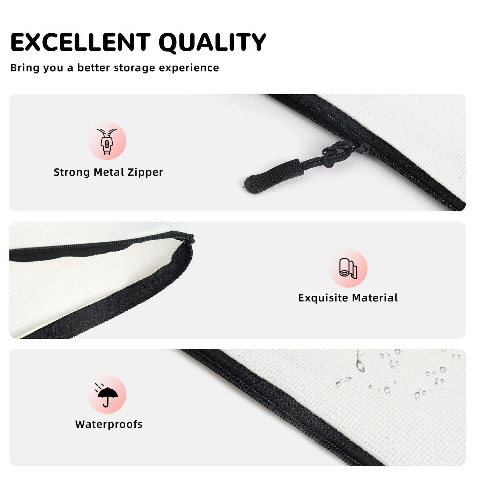 JINFUZG Personalized Makeup Bag, Custom Initial Cosmetic bag With Name, Portable Waterproof Travel Toiletry Bag Gifts for Women, Mom, Friend, Bridesmaid (No Custom)