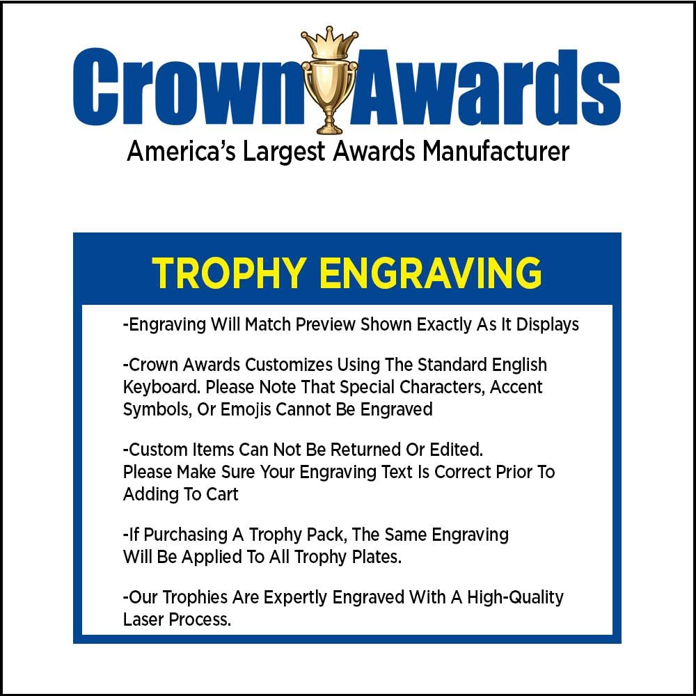 Crown Awards Gold Cup Trophies with Custom Engraving, 7.25" Personalized Gold Swirl Cup Achievement Trophy On Deluxe Round Base 1 Pack