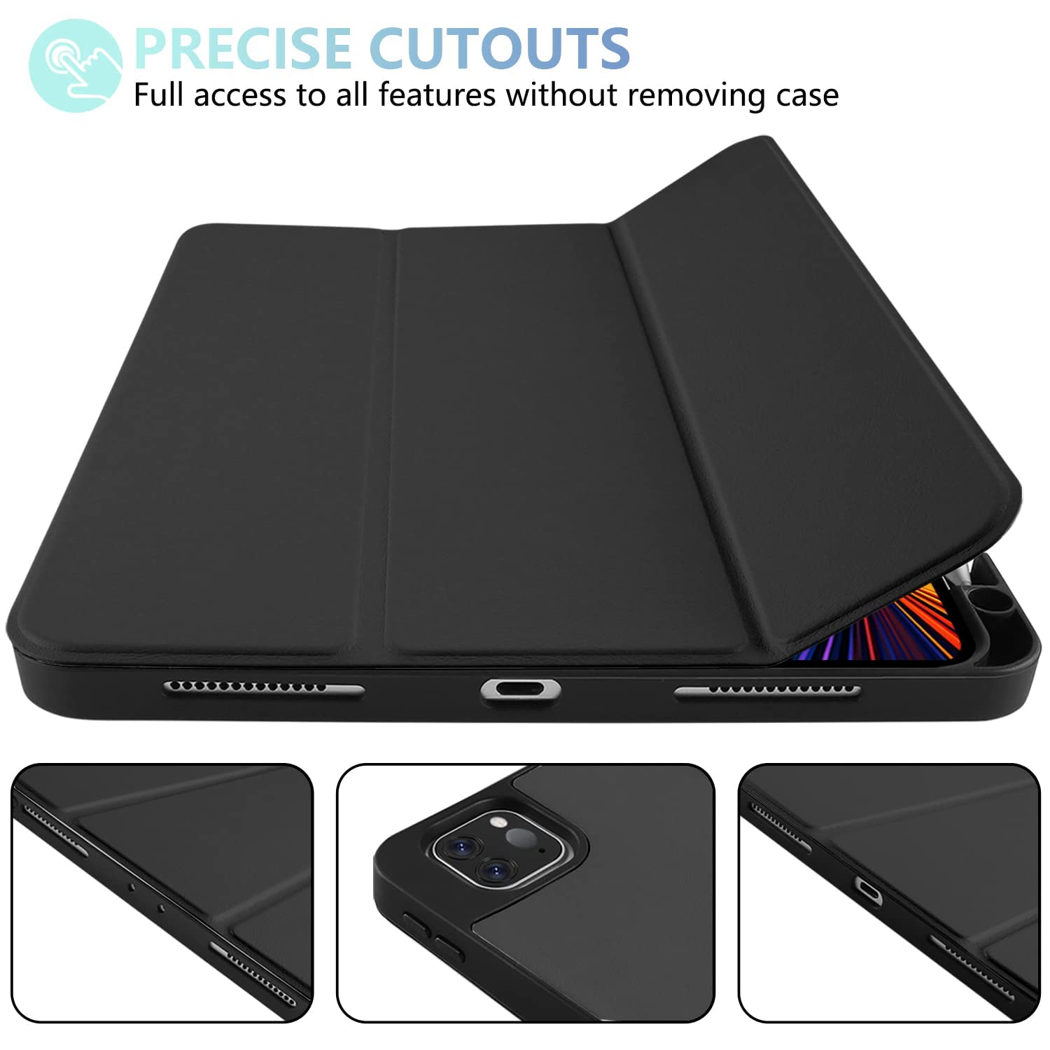 MEEgoodo Custom Personalized Name Case for iPad 10.2 iPad 9th Generation 2021/ iPad 8th Generation 2020/ iPad 7th Generation 2019 Case, Soft TPU Back Cover Protective Smart Shell Case for iPad 10.2