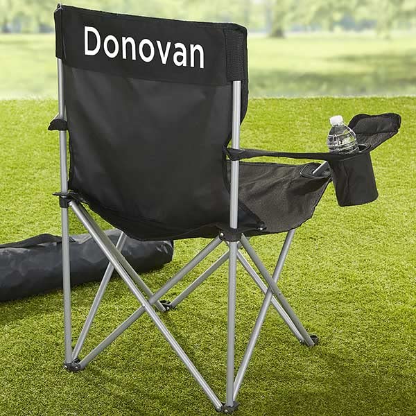 Personalization Universe Personalized Black Camping Chair