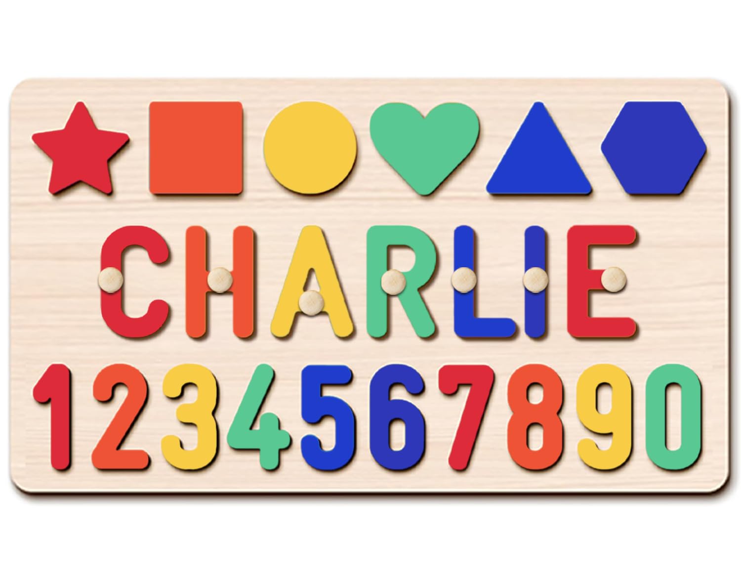 PUREFLY Name Puzzle for Kids Personalized, Custom Baby First Birthday, Montessori Learning Toddler Toy for Boy Girl Alphabet Puzzle