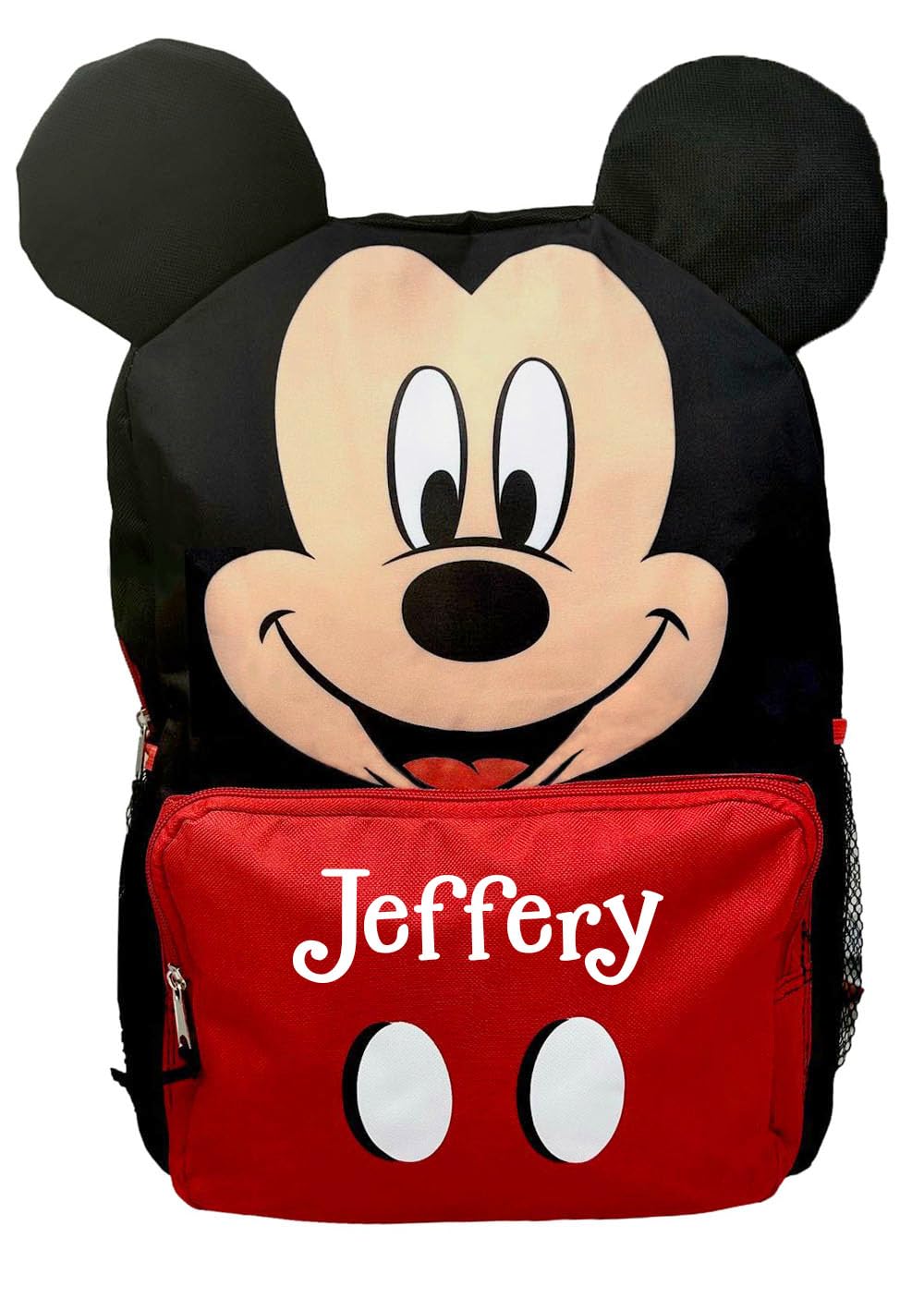The Trendy Turtle Personalized Backpack made from Disney Mickey Mouse Face Back to School or Travel Book Bag Backpack - 16 inches