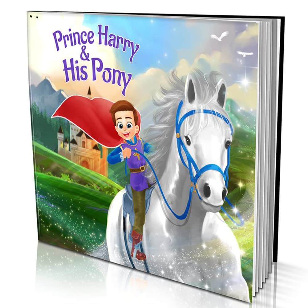 Personalized Story Book by Dinkleboo - The Princess and Her Pony - for Girls Aged 0 to 8 Years Old - A Story About Your Daughter’s Adventure with Her Pony - Soft Cover (8"x 8")