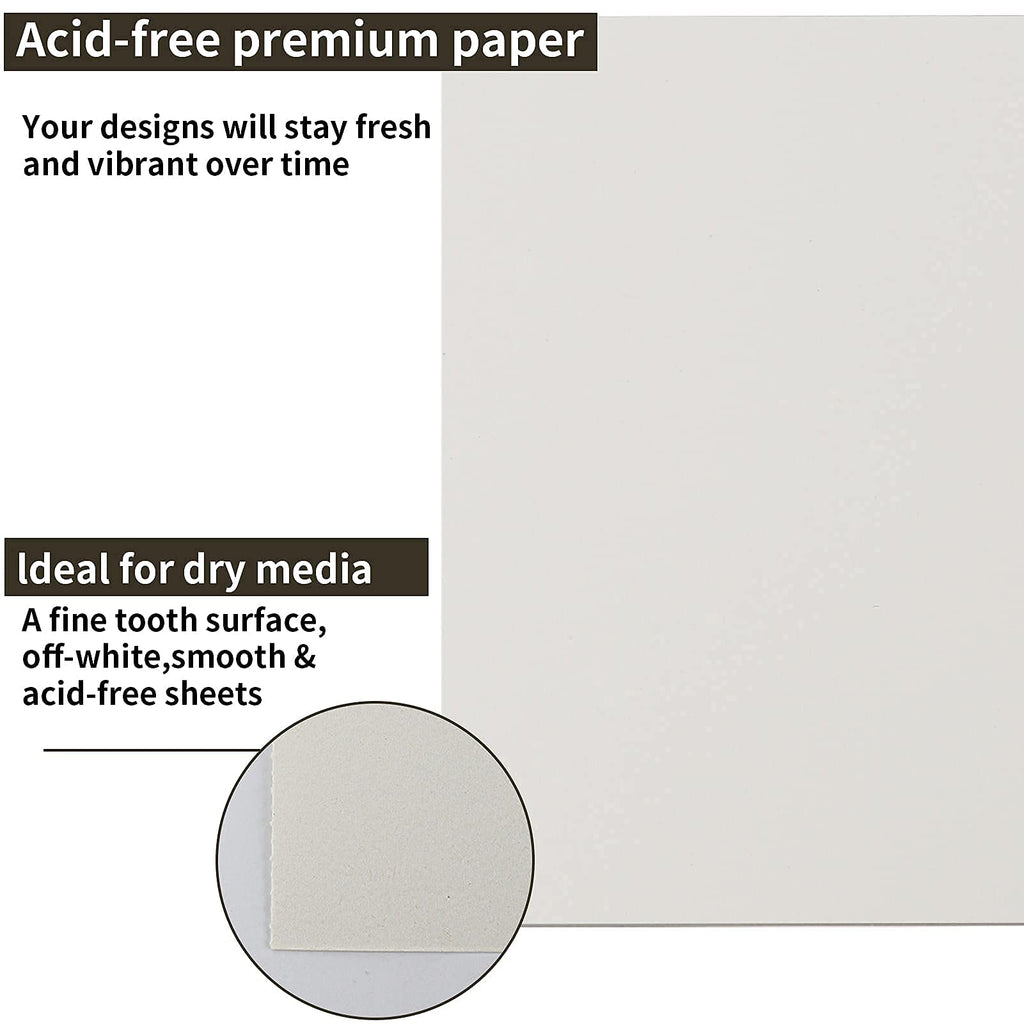 Fuxi 9" x 12" Sketch Book, Top Spiral Bound Sketch Pad, 1 Pack 100 Sheets 68lb/100gsm, Acid Free Art Sketchbook Artistic Drawing Painting Writing Paper for Kids Adults Beginners Artists