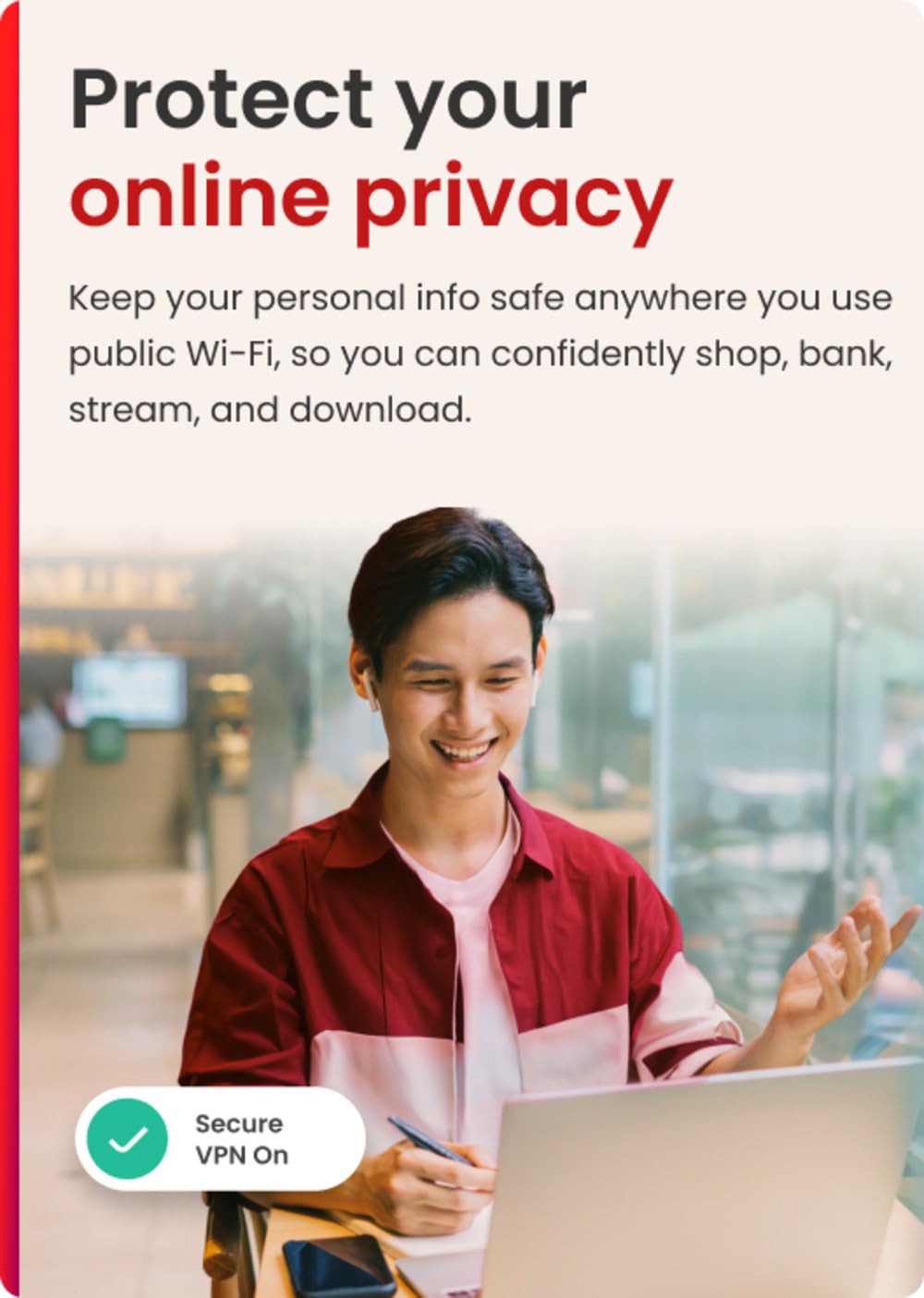 McAfee Total Protection 3-Device 2025 Ready |Security Software Includes Antivirus, Secure VPN, Password Manager, Identity Monitoring | Download