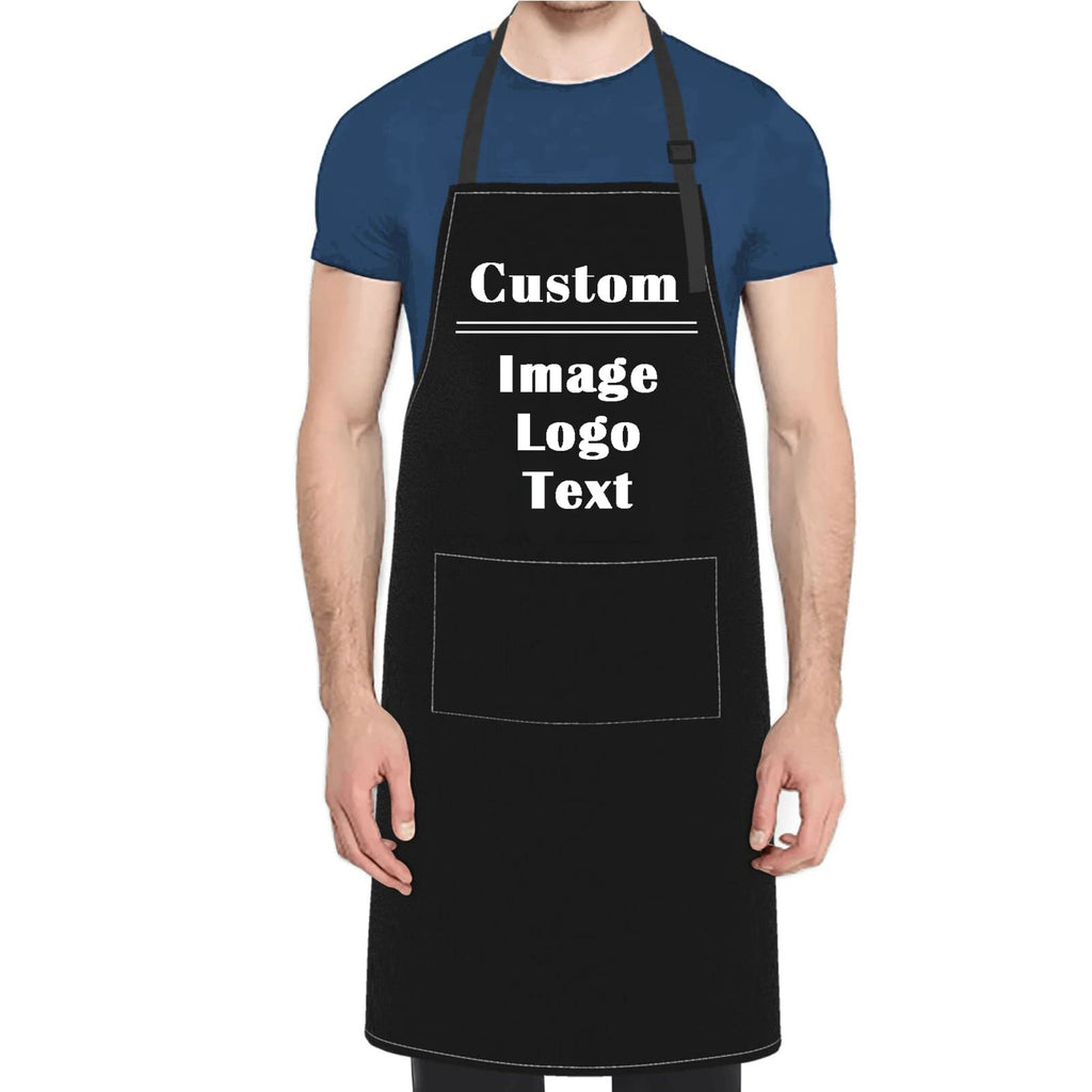 tobato Personalized Custom Apron For Women Men Kitchen Cooking Aprons Customized with Pockets Name Text Logo Picture