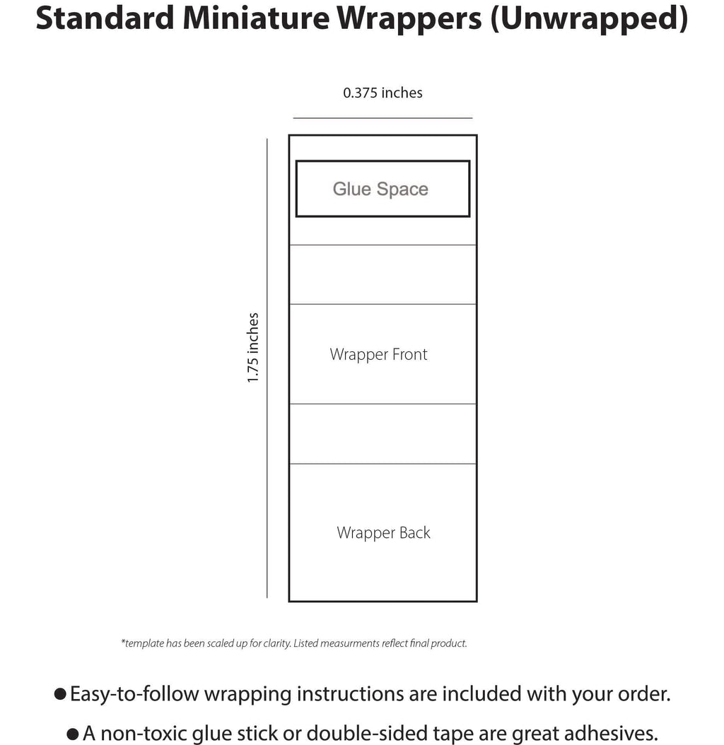 Custom Printed Wrappers and Mini Chocolate Bars, Promotional Items Add Your Logo Candy Personalized Miniatures, (75 Count)