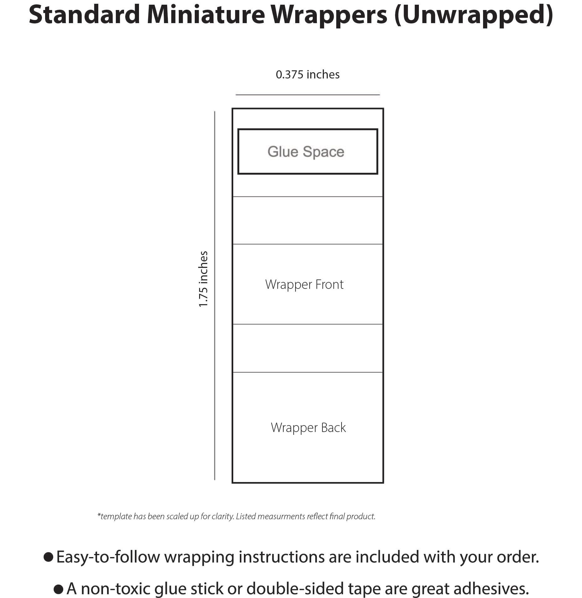 Custom Printed Wrappers and Mini Chocolate Bars, Promotional Items Add Your Logo Candy Personalized Miniatures, (75 Count)