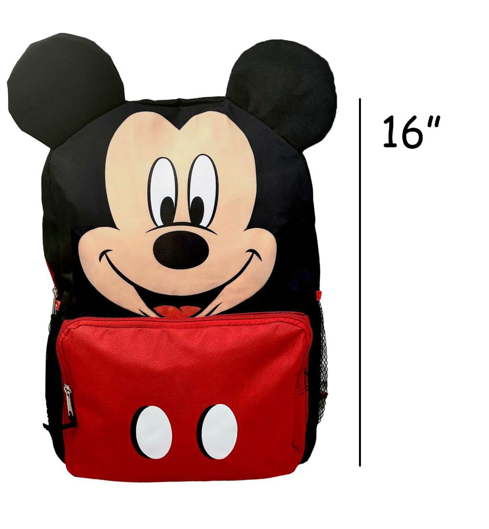The Trendy Turtle Personalized Backpack made from Disney Mickey Mouse Face Back to School or Travel Book Bag Backpack - 16 inches