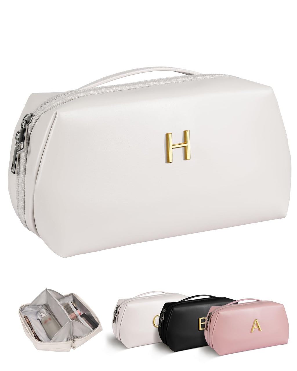 VFMBL Sister Gifts from Sister, Personalized Makeup Bag, Letter Pouch, Open Flat Large Capacity Bag, Sister Birthday Gifts Ideas, Sister Gifts, Sister In Law Gifts, Sister Gifts Bag