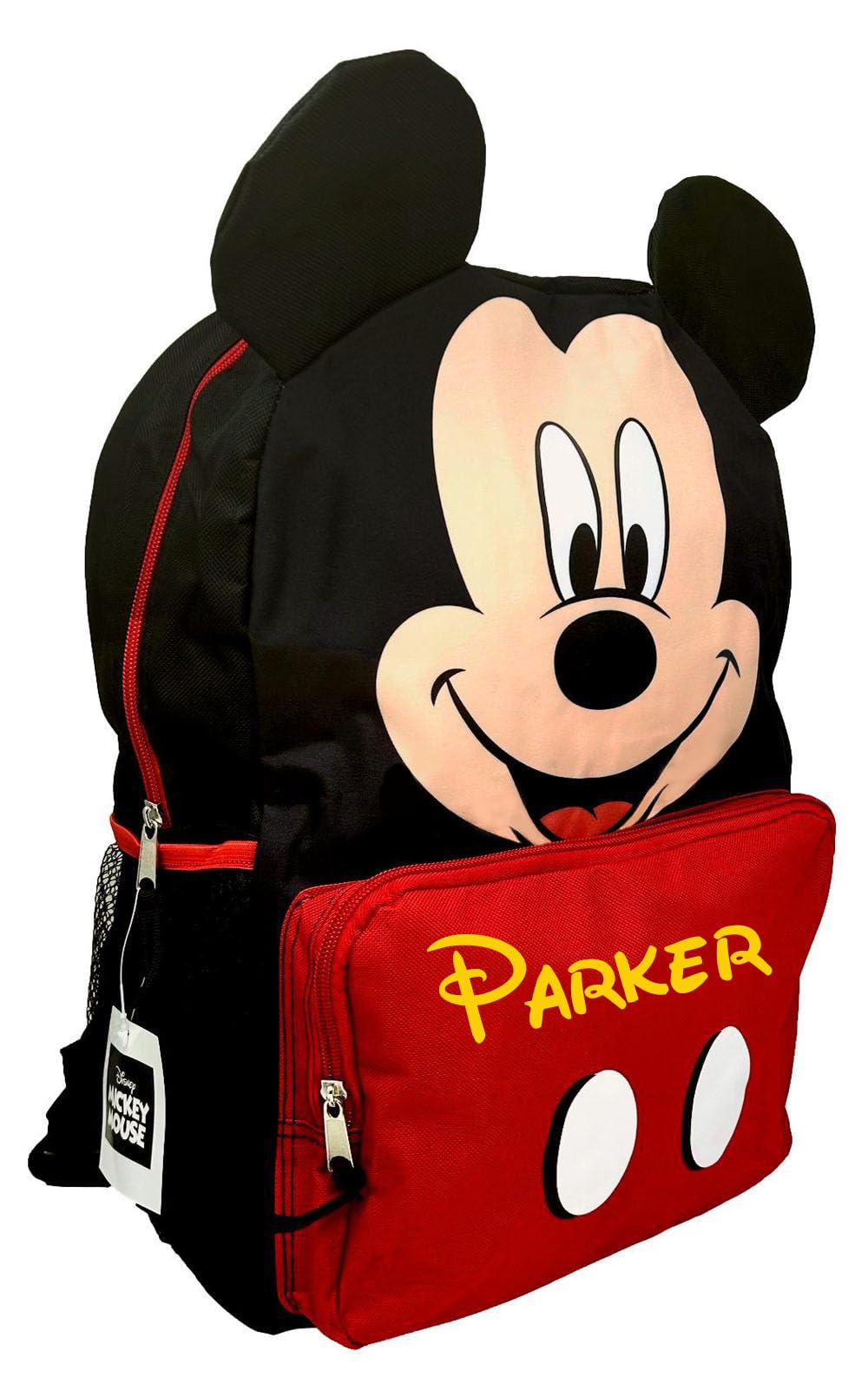 The Trendy Turtle Personalized Backpack made from Disney Mickey Mouse Face Back to School or Travel Book Bag Backpack - 16 inches
