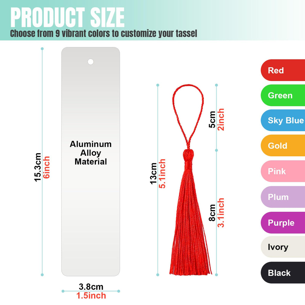 Personalized Bookmark with Picture Text Metal Custom Bookmarks with Tassel Double-Sided Custom Engraved Photo Color Bookmark for Book Lovers Kids Women Men Christmas Birthdays Valentine’s Day Gift