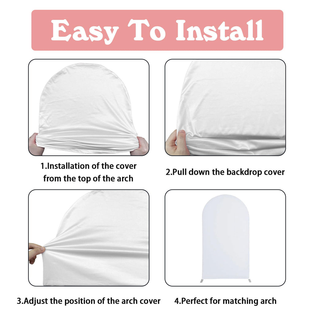 Custom Arch Cover Wedding Birthday 7.2Ft 6.6Ft Personalized Photo Arch Cloth Customized Arch Backdrop Cover for Party Wedding Holiday Birthday Exhibitions, 4~7.2 FT