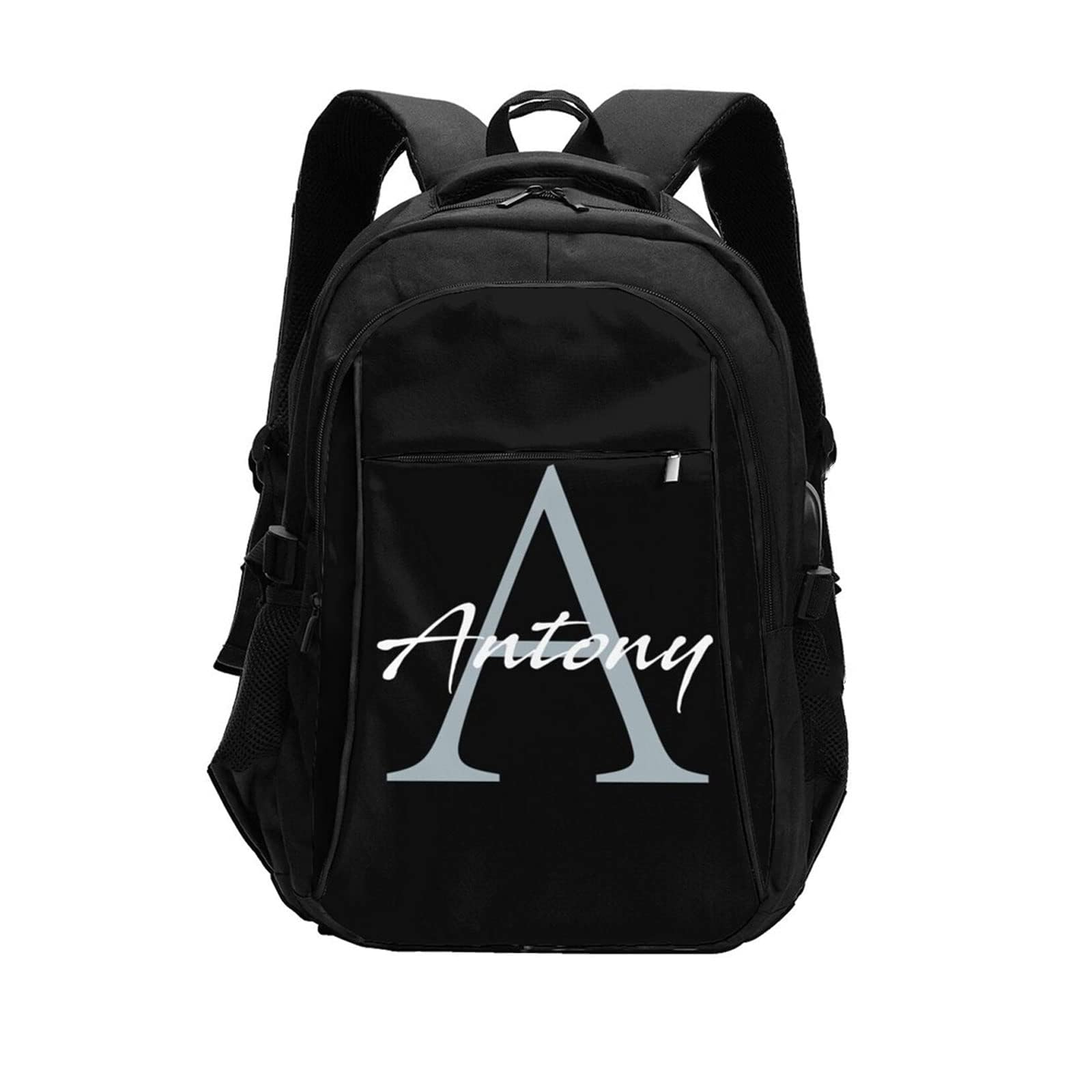 Slocenk Custom Backpack Personalized Laptop Backpack for Women Men with Name Photo Customized Travel Computer Bookbag with USB Port